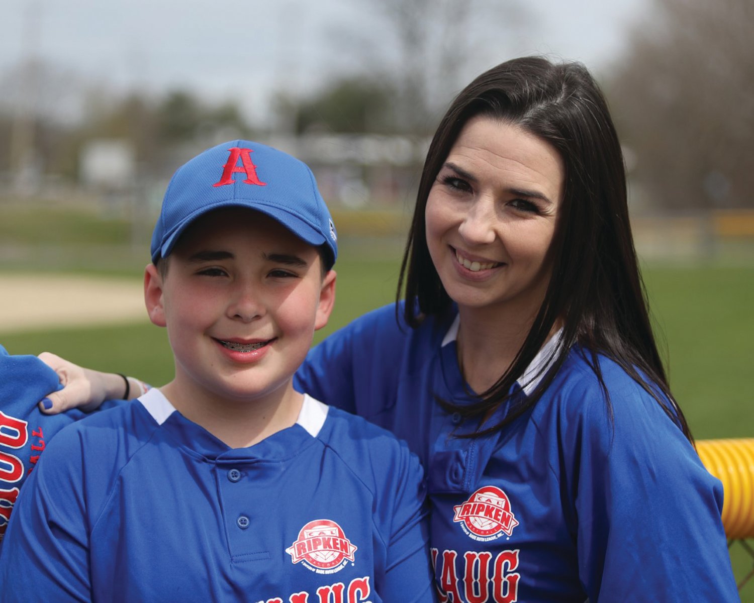 HIS BIGGEST FAN: Celebrating Opening Day with Carter Varrecchia was his mother, Michele.